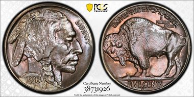 1936-S 5C MS63