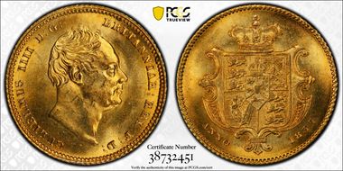 1837 1/2 Sov S-3831 MS63