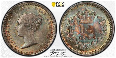 1843 1 1/2D S-3915 MS66