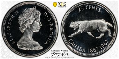 1967 25C 0.800 Ag PL67CAM