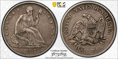 1857 50C XF40