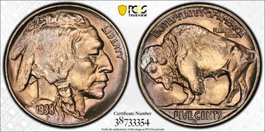 1938-D/S 5C Buffalo MS66+