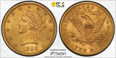 1906-D $10 MS61