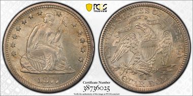 1877-S/S 25C S/Horizontal S MS65