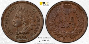 1865 1C MPD FS-304 S-2 AU58BN