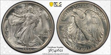 1916-D 50C RPM FS-501 AU58