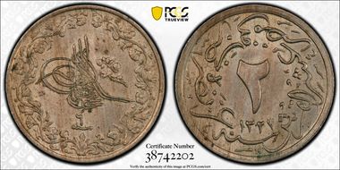 AH1327//6H (1914) 2/10 Q KM-303 MS64