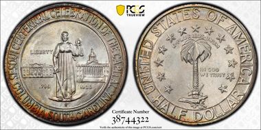 1936-S 50C Columbia MS68