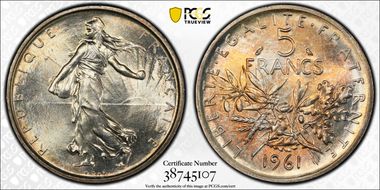 1961 5 Fr Gad-770 F-340 MS66