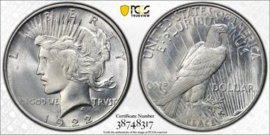 1922-D $1 MS66+