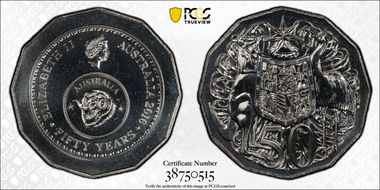 2016 50C 50 Yrs Decimal Currency MS68