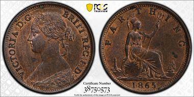 1865 1/4D S-3958 MS64+ BN