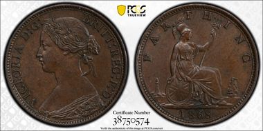 1868 1/4D S-3958 MS62BN