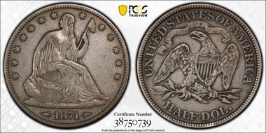 1874 50C VF35