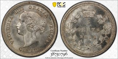 1858 5C SD Misaligned CAN ADA MS65