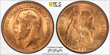 1913 1D S-4051 MS65RD