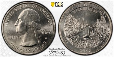 2019-W 25C Frank Church River of No Return NP Early Find MS65