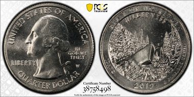 2019-W 25C Frank Church River of No Return NP Early Find MS65