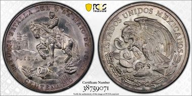 (1962)-Mo Medal Grove-800a Ag Cinco de Mayo MS66