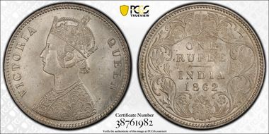 1862(C) Rupee SW-4.51 0/0 MS64