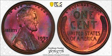 1955-D 1C MS65BN