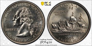 2000-D 25C Virginia MS64+