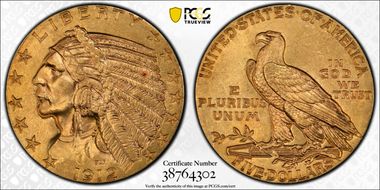 1912 $5 MS62