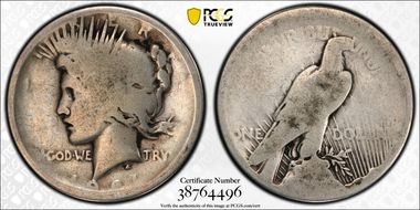 1921 $1 High Relief, Peace FR2