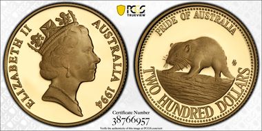 1994 $200 Tasmanian Devil PR69DCAM