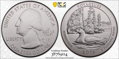 2018-P 25C Voyageurs NP 5 oz Silver SP70
