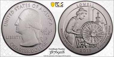 2019-P 25C Lowell NP 5 oz Silver SP69