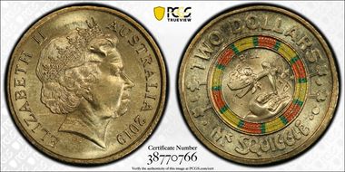 2019 $2 60 Yrs of Mr. Squiggle Bill Steamshovel Colorized MS64