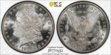 1882-CC $1 VAM 2, Misplaced Date MS67