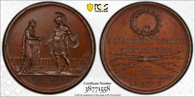 No Date Medal  Hennin-783 Essling-701 Bronzed AE SP64