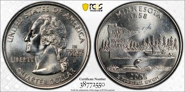 2005-D 25C Minnesota MS66