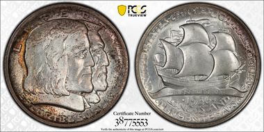 1936 50C Long Island MS65