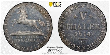 1814-C 5 Th KM-110 Horse OMS Ag MS63