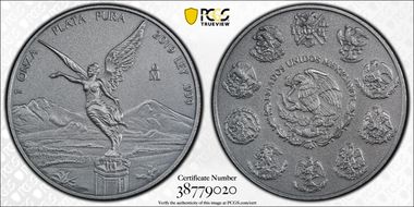 2019-Mo Onza Libertad Ag - Antiqued SP69