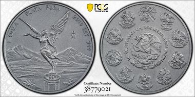 2019-Mo Onza Libertad Ag - Antiqued SP70