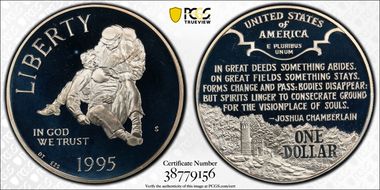 1995-S $1 Civil War PR69DCAM