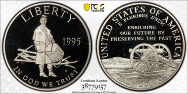 1995-S 50C Civil War PR69DCAM