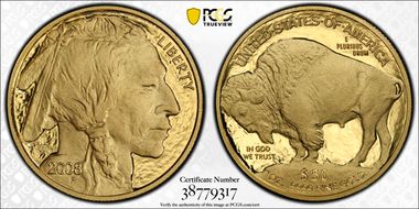 2008-W $50 American Buffalo .9999 Fine Gold PR70DCAM