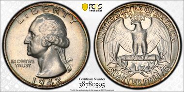 1942 25C PR67