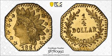 1881 G25C BG-799O MS67PL