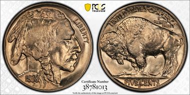 1938-D/S 5C Overmintmark, FS-511 MS66