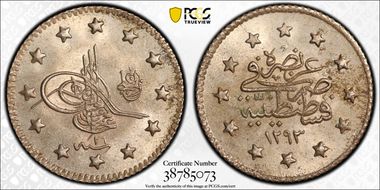 AH1293//26 (1901) Kurush KM-735 MS65