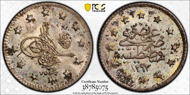 AH1293//25 (1900) Kurush KM-735 MS65