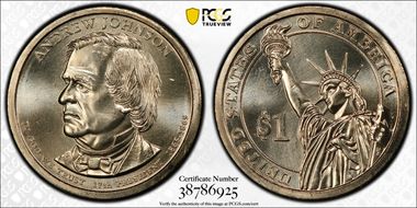 2011-P $1 Andrew Johnson Position B MS65