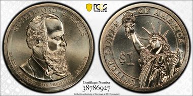 2011-P $1 Rutherford B. Hayes Position A MS67