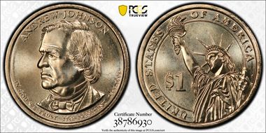 2011-D $1 Andrew Johnson Position A MS66